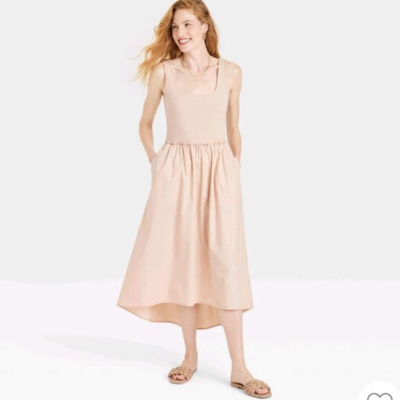 a new day Dresses & Skirts - A New Day - Women's Midi Ballet Dress Taupe Size M